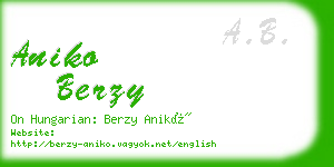 aniko berzy business card